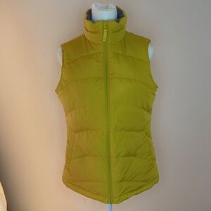 LIKE NEW LANDS' END Down Puffer Vest Chartreuse extra small